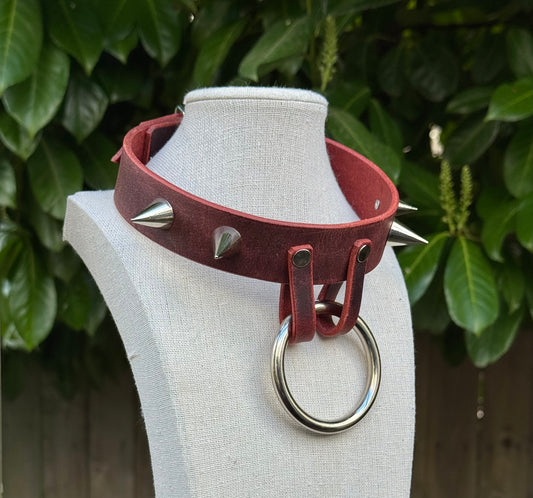 Ox-Blood Ring Collar