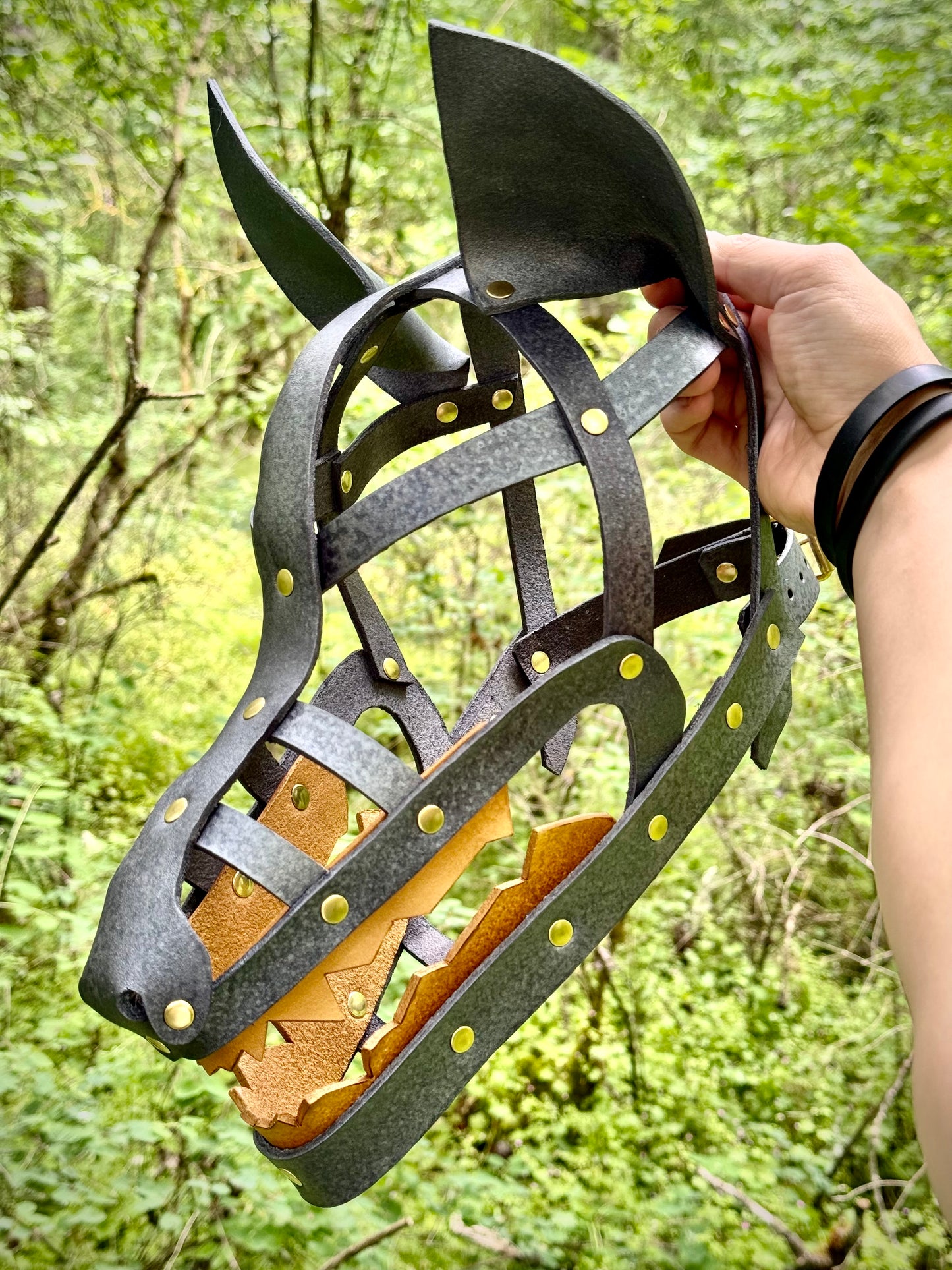 Silver and Gold Wolf Shame Mask
