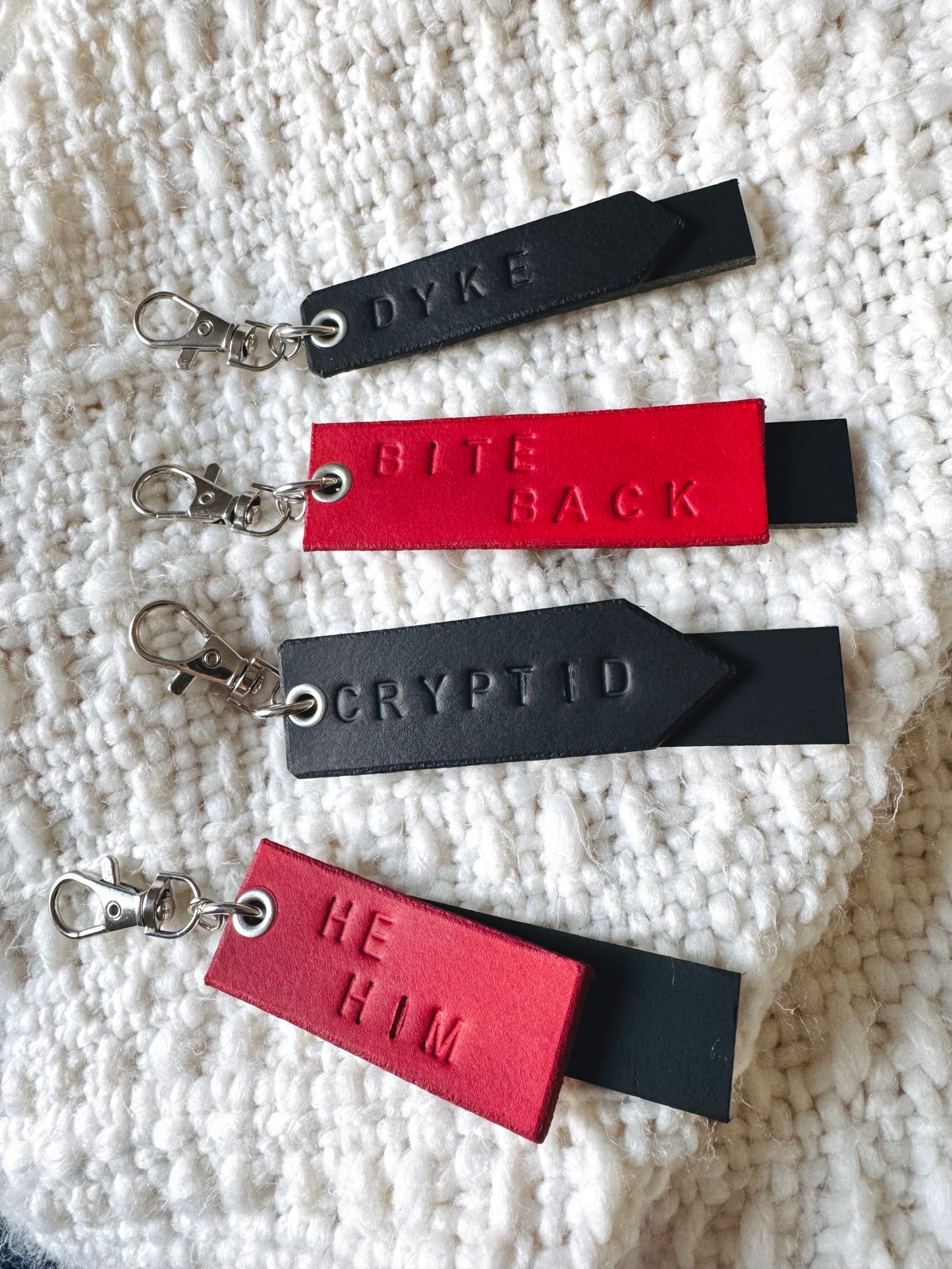 Leather keychain