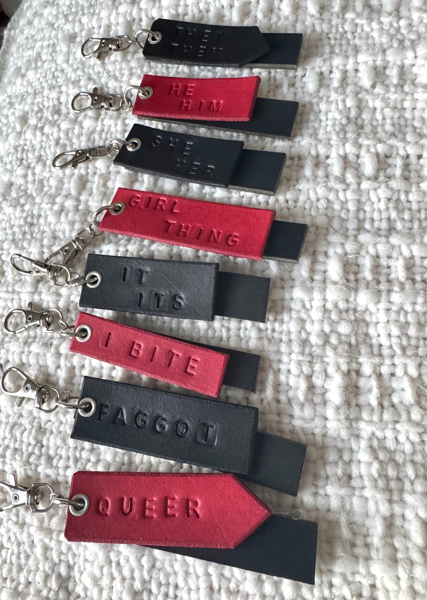 Leather keychain