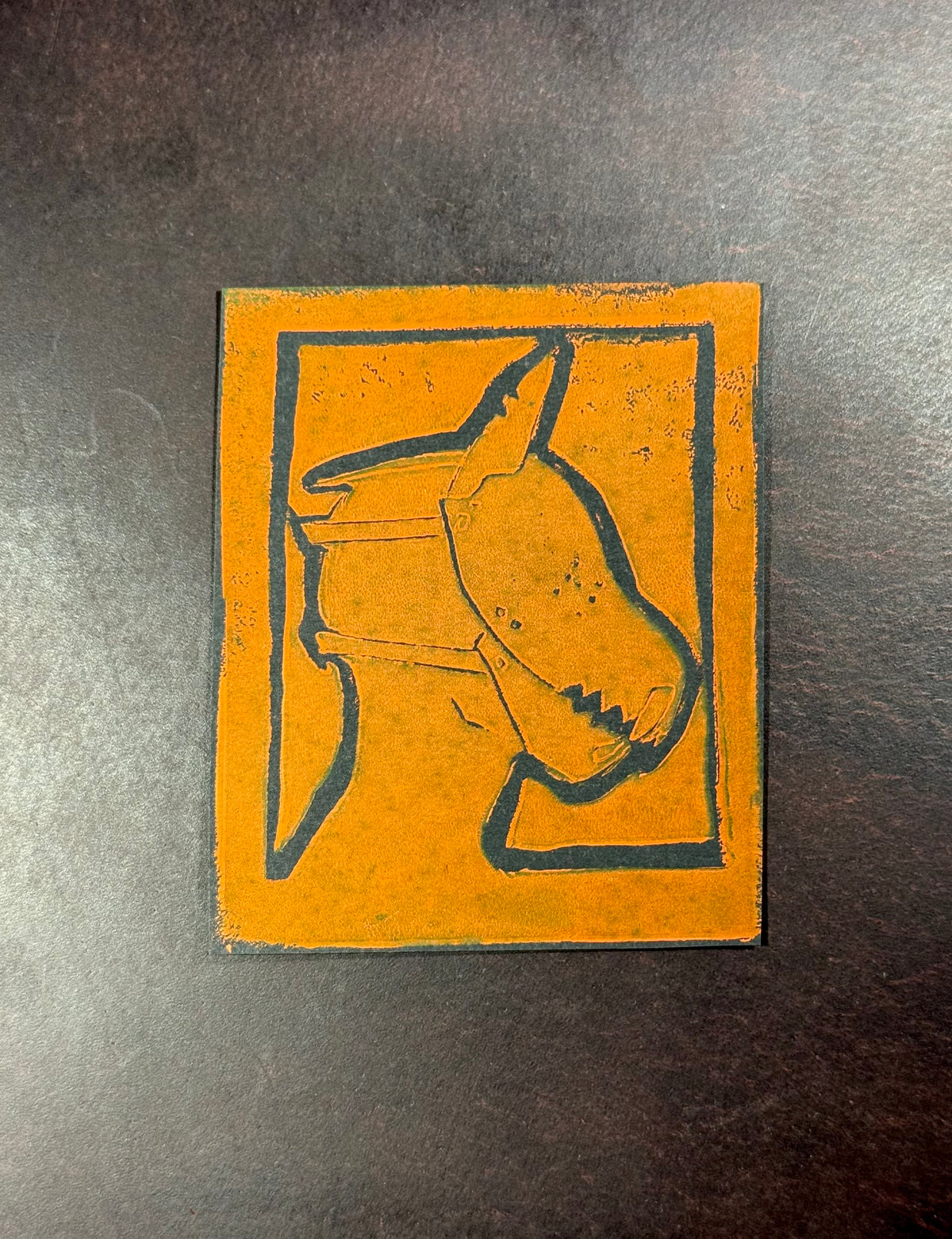Hound Linocut Print