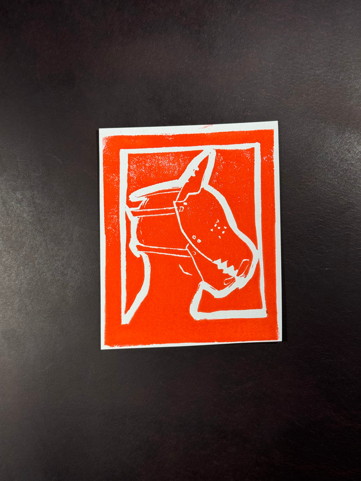 Hound Linocut Print
