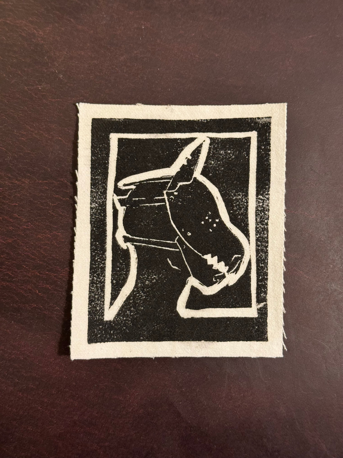 Hound Linocut Patch