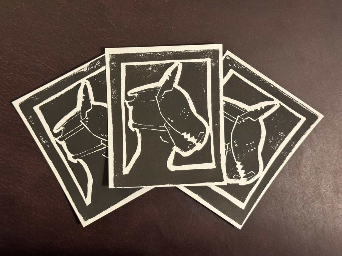 Hound Linocut Print