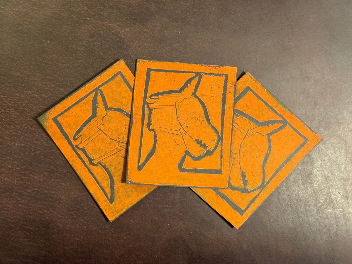 Hound Linocut Print