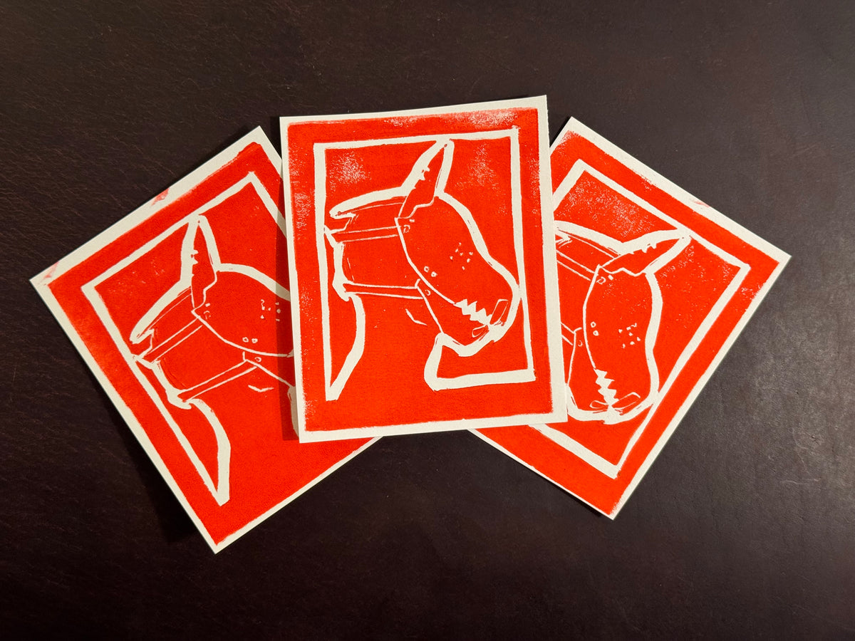 Hound Linocut Print